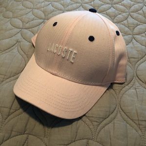 NWOT Kids Pink Lacoste Hat